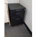 Black 2 Drawer Rolling File and Storage Pedestal